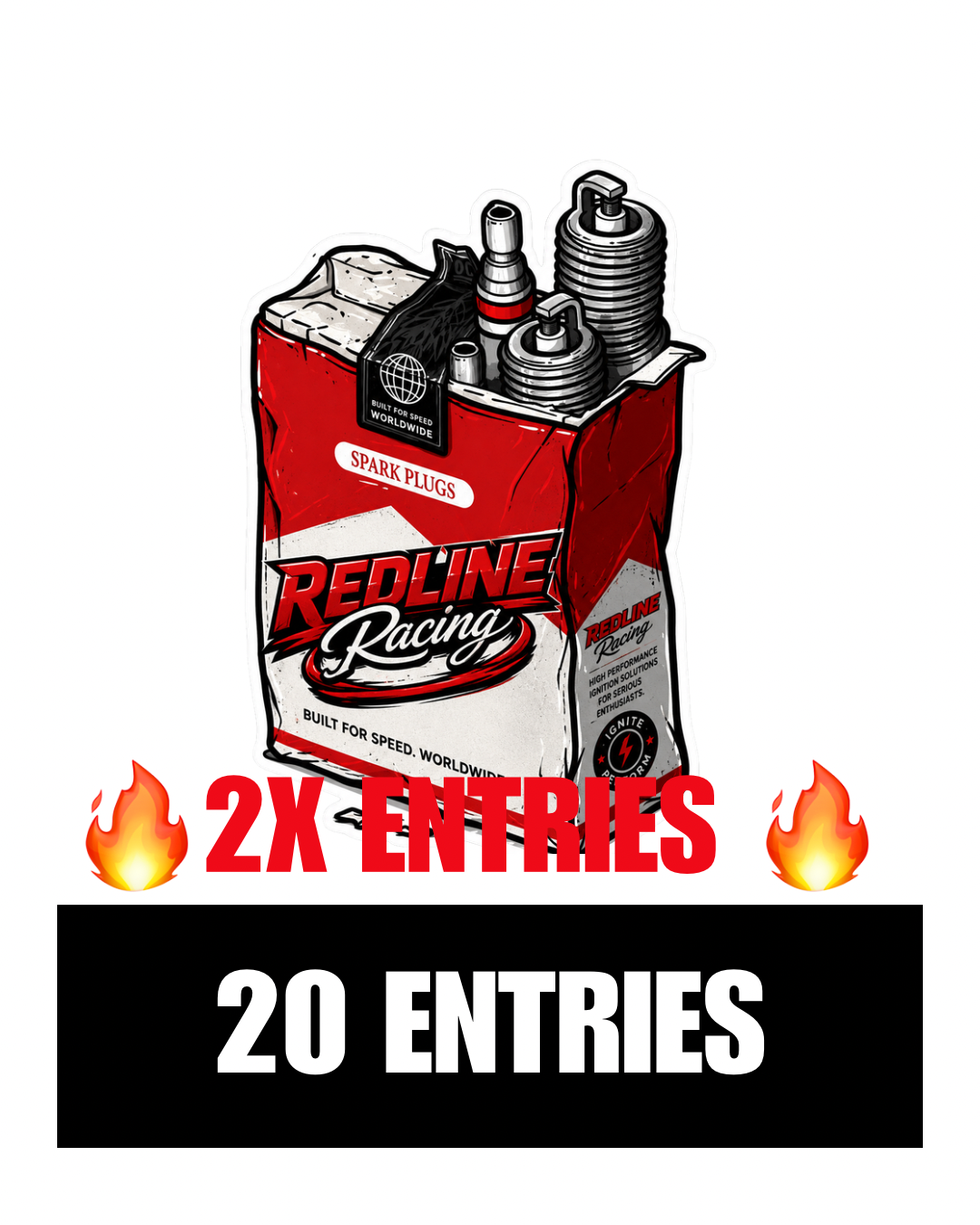 REDLINE RACING SPARK PLUGS STICKER