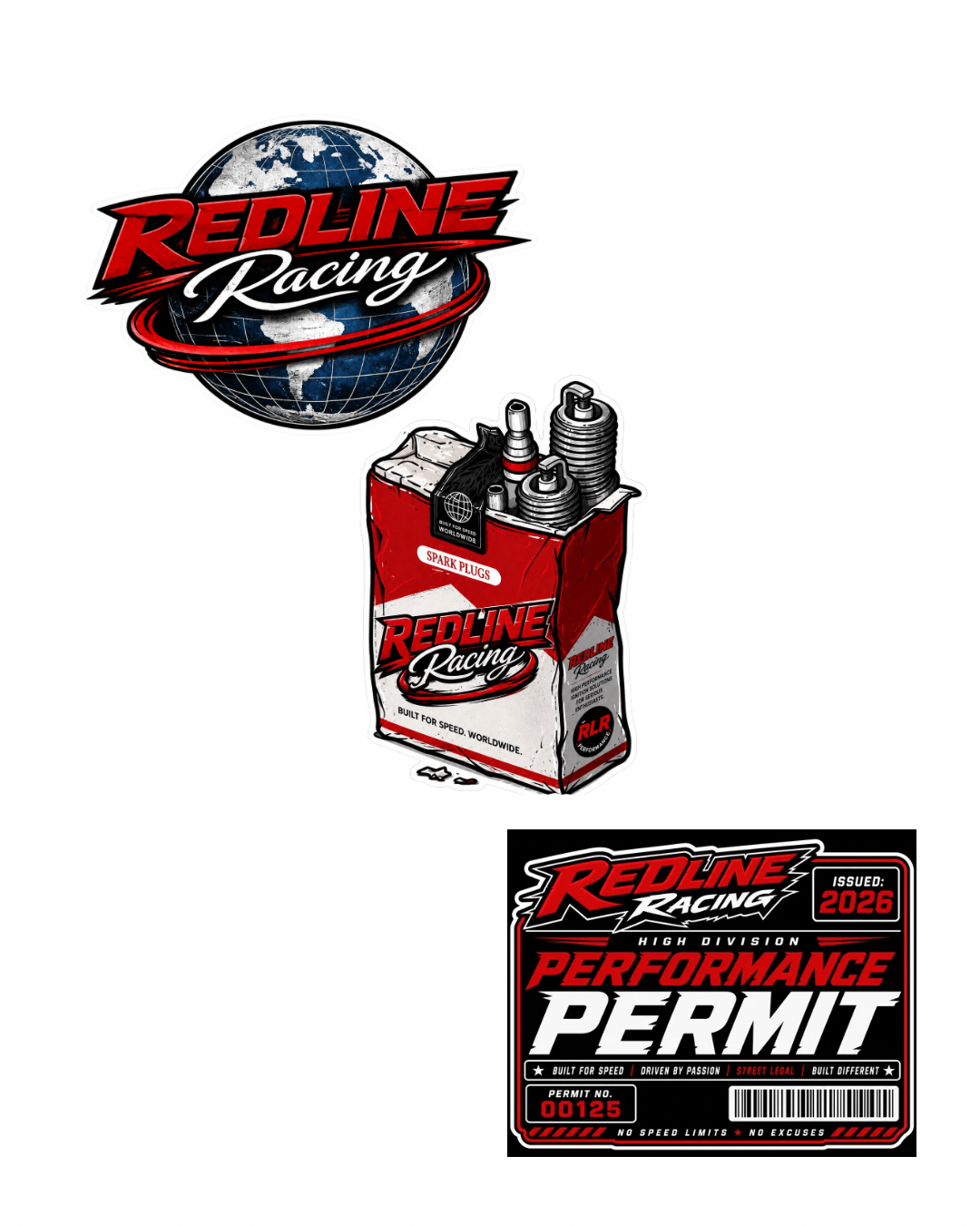 REDLINE RACING STICKER PACK